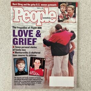 The tragedies of Flight 800 People Magazine August 5 1996 Label Box- Kerri Strug